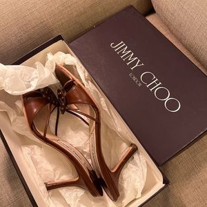 Jimmy Choo sandal size 38 brown color low heels